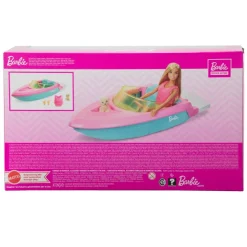 Barbie Båt med Dukke, Hvalp og Tilbehør