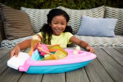 Barbie Båt med Dukke, Hvalp og Tilbehør