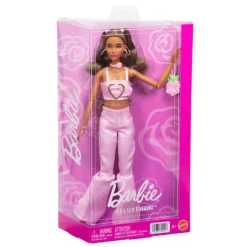 Barbie Deluxe Style Dukke med Rosemønstret Jeanslook
