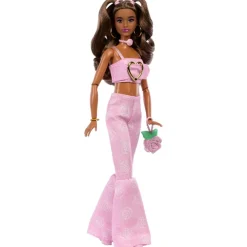 Barbie Deluxe Style Dukke med Rosemønstret Jeanslook