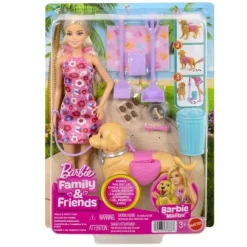 Barbie Walk & Potty Pup med dukke og gående valp