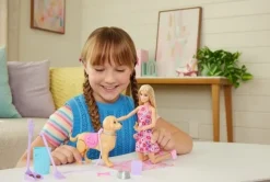 Barbie Walk & Potty Pup med dukke og gående valp