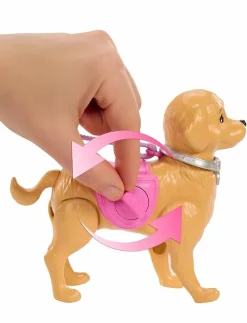 Barbie Walk & Potty Pup med dukke og gående valp