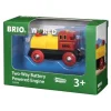BRIO, batteridrevet lokomotiv, rød/gul