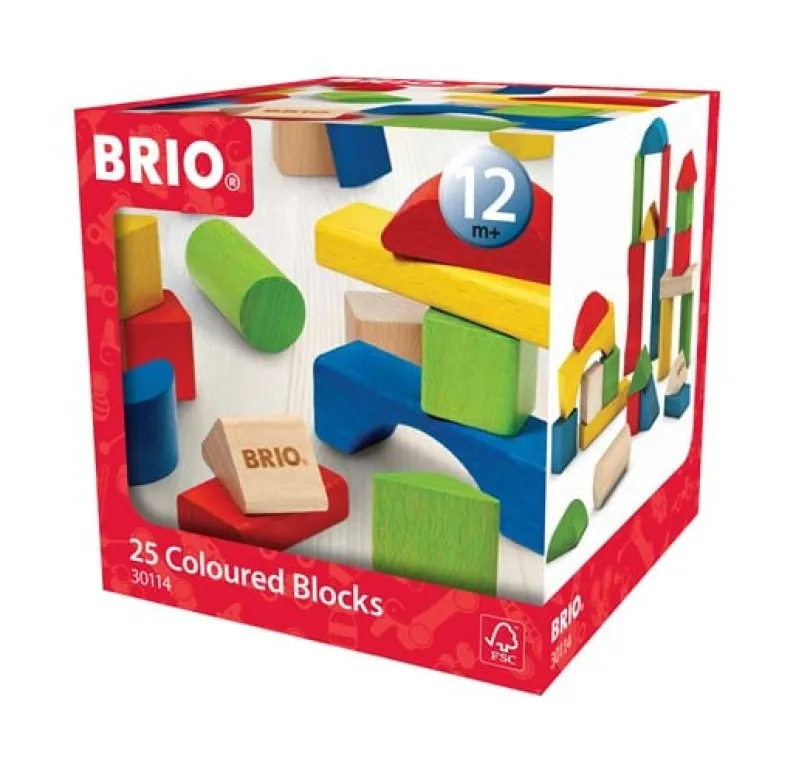 BRIO, Fargede treklosser, 25 stk