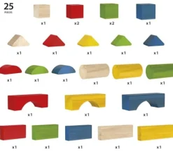 BRIO, Fargede treklosser, 25 stk