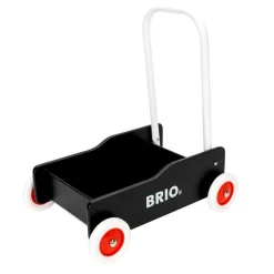 BRIO Lære-å-gå-vogn svart – Gåvogn med justerbart håndtak og brems fra 1 år