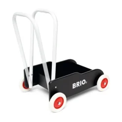 BRIO Lære-å-gå-vogn svart – Gåvogn med justerbart håndtak og brems fra 1 år