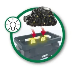 BRIO, World 33896 Gullgruvevogn med lys