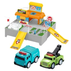 City Racing - Garasje, 2 minibiler arbeidsbil
