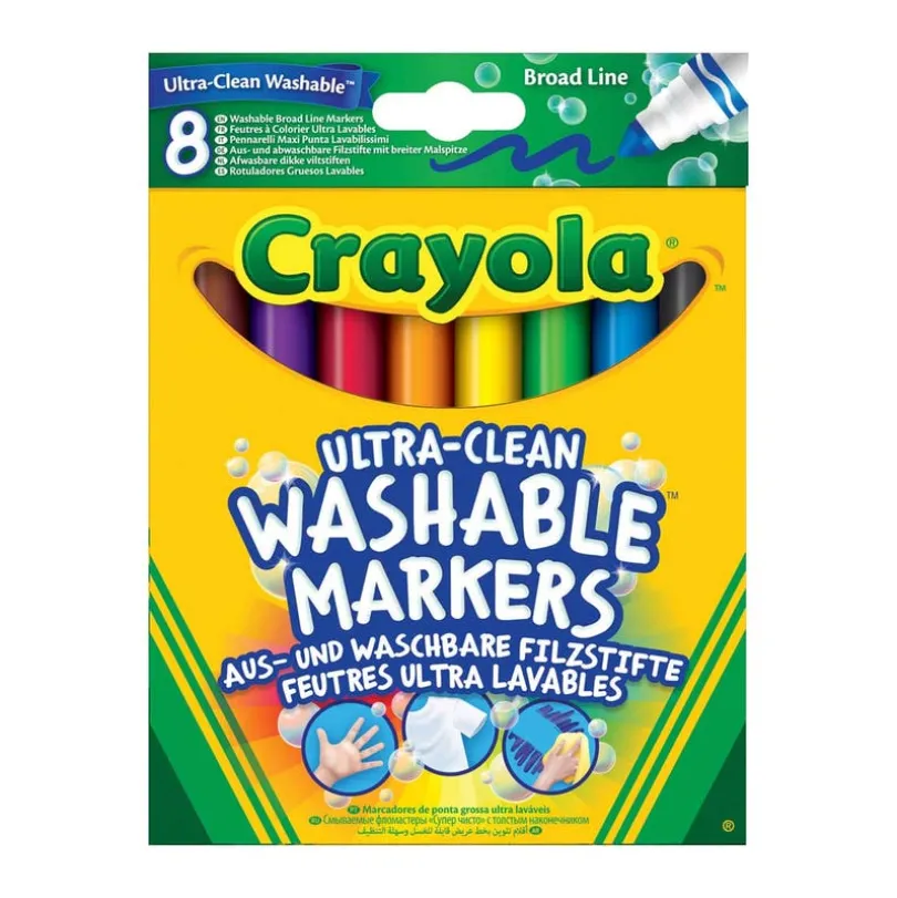 Crayola 8 Ultra Clean - Tusjer