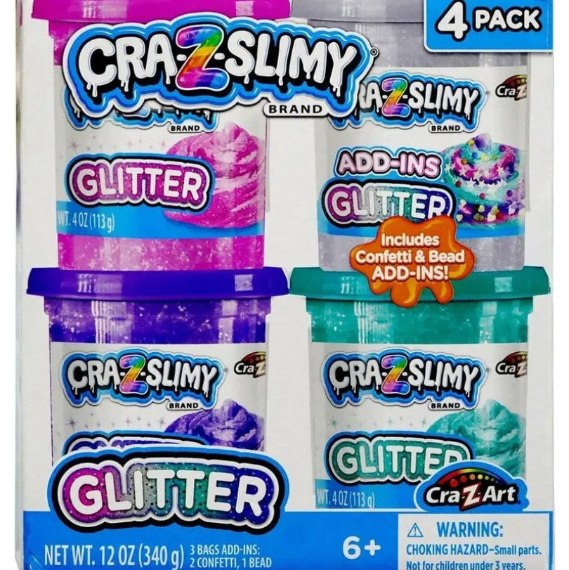 Cra-Z-Slimy, Glitter! 4-pakning