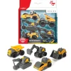 Dickie Toys 5-pakning Volvo anleggsbiler