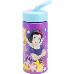 DISNEY PRINCESS, Vannflaske med sugerør, 420 ml