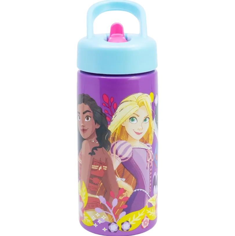 DISNEY PRINCESS, Vannflaske med sugerør, 420 ml