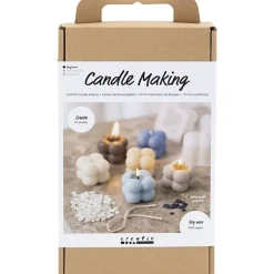 Diy Kit Lysstøping, Beige, Krem, Lyseblå, Soyavoks