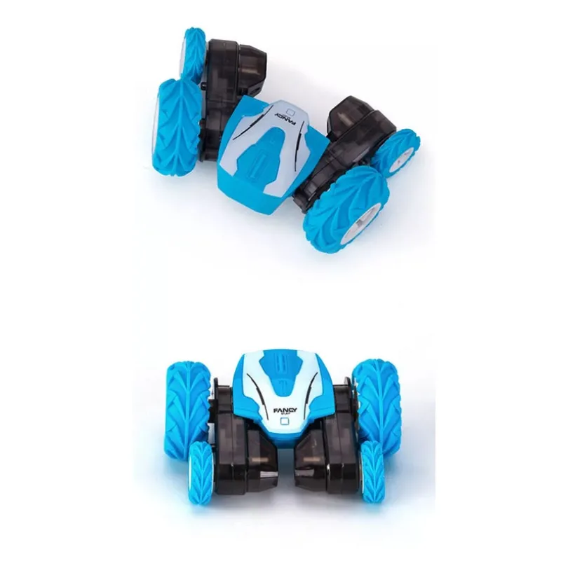 FUSION, Mini 4-kanals 2.4G RC Stuntbil 4 hjul, Blå/Hvit