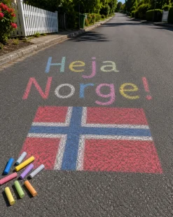 Gatekritt 18 stk – fargerike kritt fra 3 år