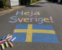 Gatekritt 18 stk – fargerike kritt fra 3 år