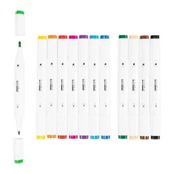Illustrasjonsmarker, Standardfarger, Spiss 1+8 mm, 12 stk./
