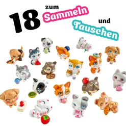 Kawaii Pups samlefigurer 4-pakke