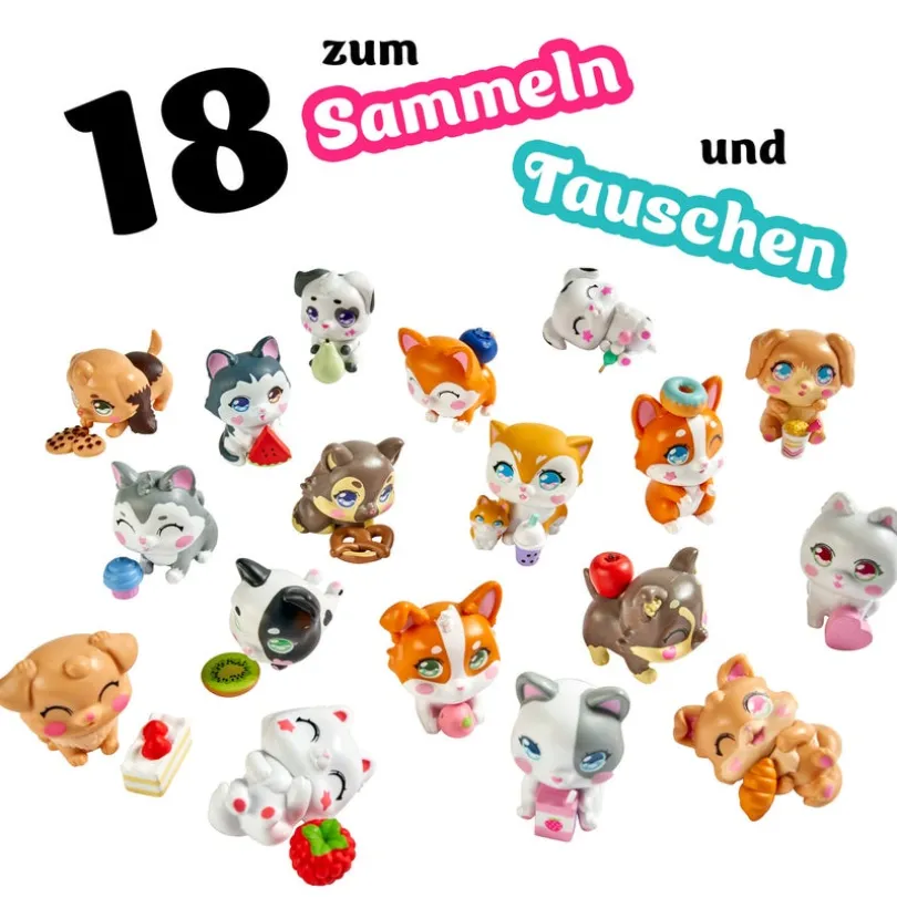 Kawaii Pups samlefigurer 4-pakke