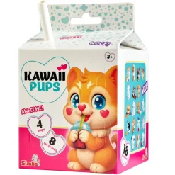 Kawaii Pups samlefigurer 4-pakke