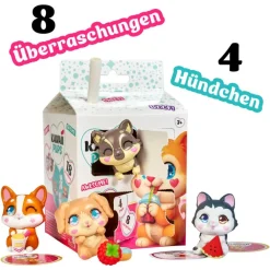 Kawaii Pups samlefigurer 4-pakke