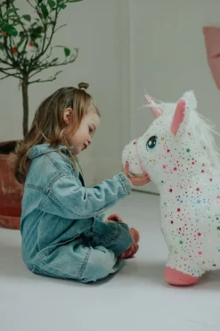 KREA Hop And Bounce Enhjørning med hvitt hår
