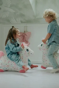 KREA Hop and Bounce Enhjørning med rosa hår