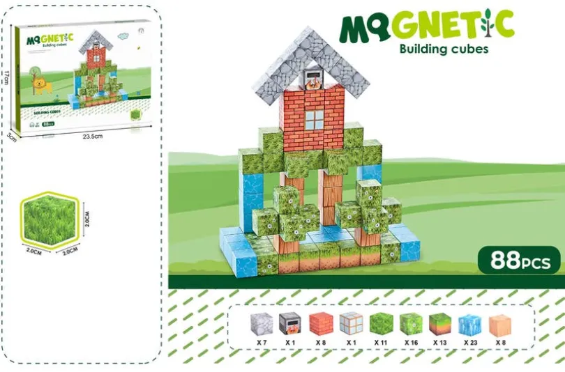 Mag&Play - Building cubes 2 cm 88 stk