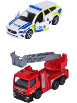 Majorette Svenske utrykningskjøretøy, 2-pack