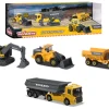 Majorette Volvo Anleggsbiler, 4-pakning