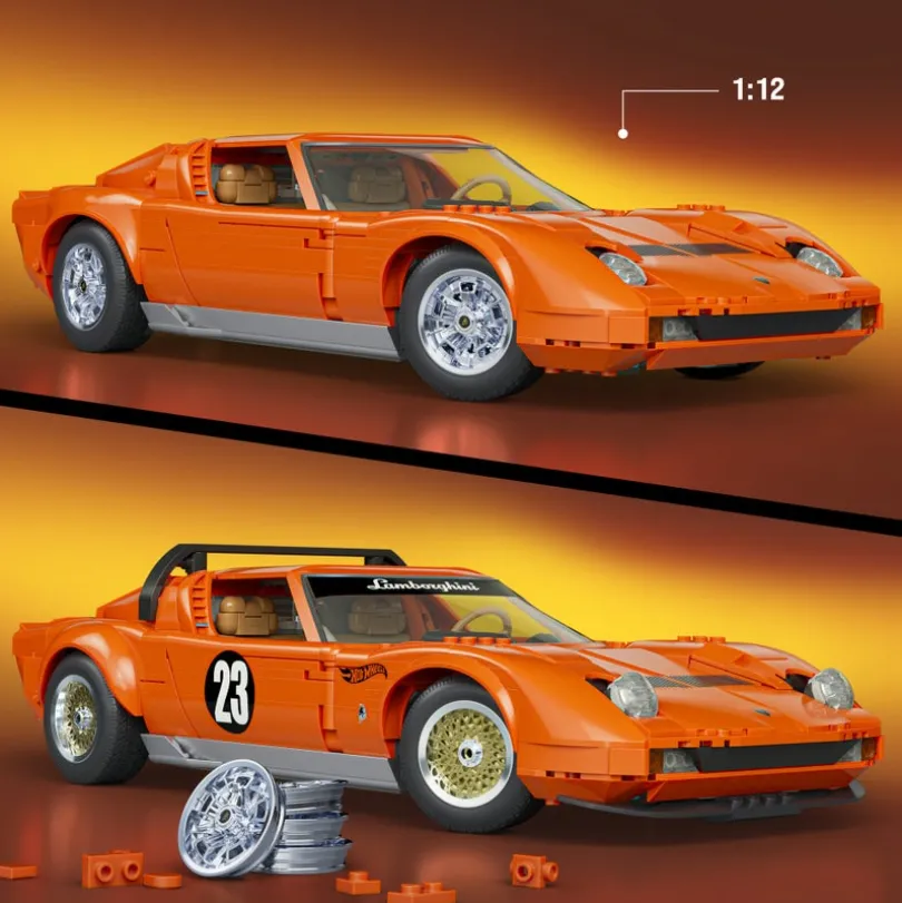 Mattel Brick Shop Hot Wheels Lamborghini Miura P400 SV
