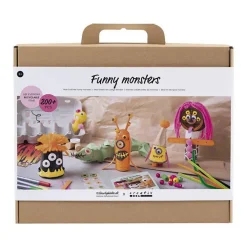Maxi DIY Mikse Morsomme monstre, forskjellige farger, 1-pakning