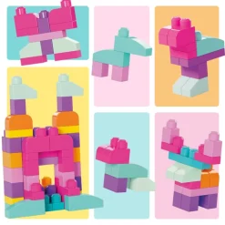 Mega Block Big Building Bag (60 klosser) - Pink