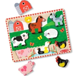 Melissa & Doug trebrettet puslespill bondgård