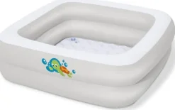 Oppblåsbar babypool 86x86 cm med quiltad bunn – Bestway Scrub-A-Dub