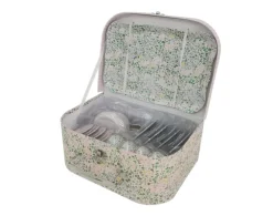 PAP, Blomstret Teservise for 4 med Brett, Metall