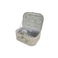 PAP, Blomstret Teservise for 4 med Brett, Metall