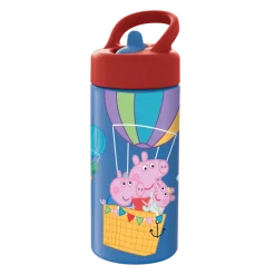 Peppa Pig, Vannflaske med sugerør, 420 ml