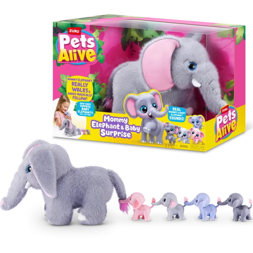 Pets Alive - Mommy & Baby Surprise Mommy Elephant
