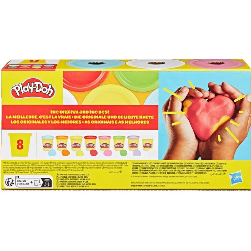 Play-Doh 8-pack leire i ulike farger