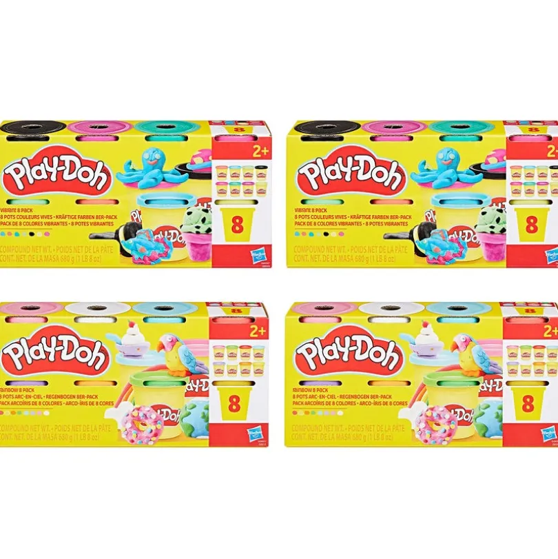 Play-Doh 8-pack leire i ulike farger