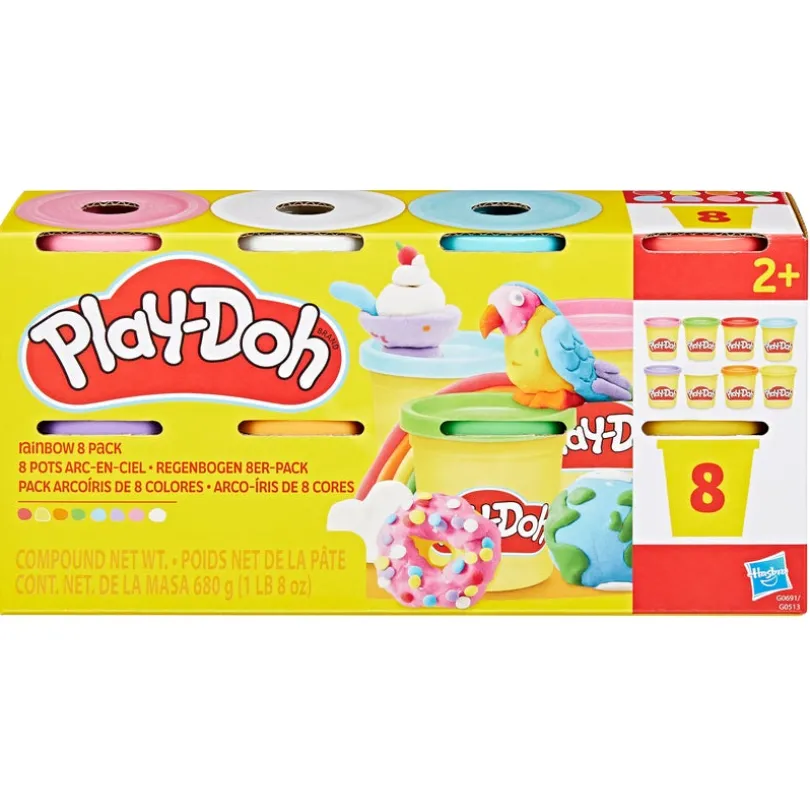 Play-Doh 8-pack leire i ulike farger
