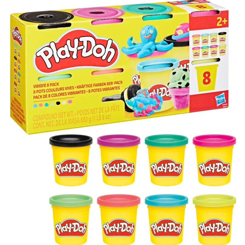 Play-Doh 8-pack leire i ulike farger