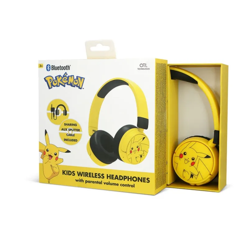 POKEMON Pikachu Trådløse Barnehodetelefoner 85/95dB