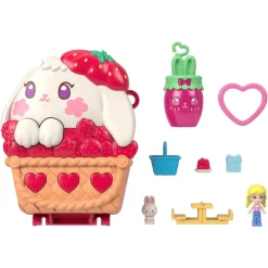 Polly Pocket Strawberry Bunny Basket Compact