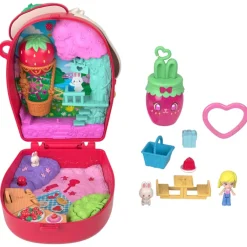 Polly Pocket Strawberry Bunny Basket Compact
