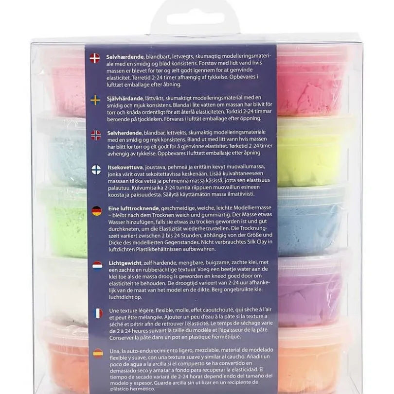 Silk Clay®, blandede farger, Basic 2, 10x40 g